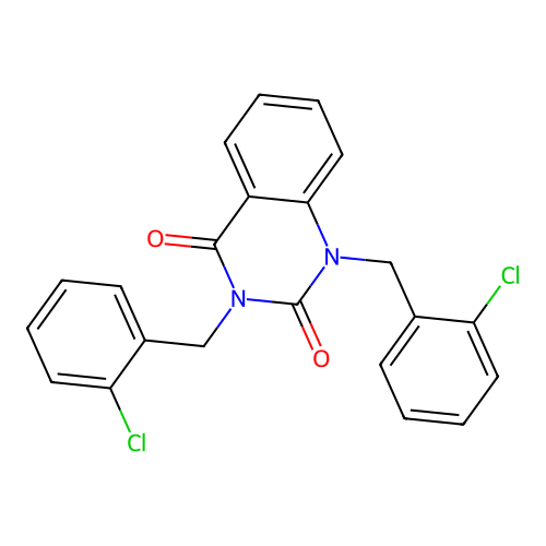 1,3-bis(2-chlorobenzyl)quinazoline-2,4(1H,3H)-dione structure