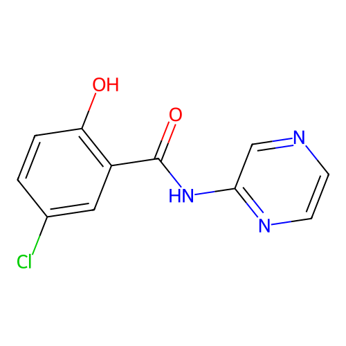 Benzamide, 5-chloro-2-hydroxy-N-pyrazinyl- structure