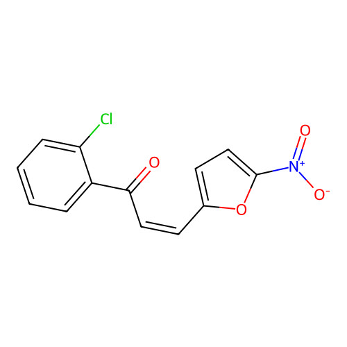 Acrylophenone, 2'-chloro-3-(5-nitro-2-furyl)- structure