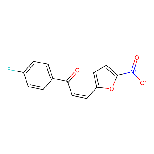 Acrylophenone, 4'-fluoro-3-(5-nitro-2-furyl)- structure