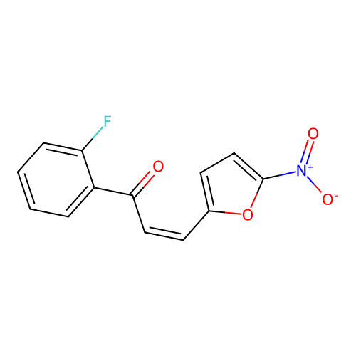 Acrylophenone, 2'-fluoro-3-(5-nitro-2-furyl)- structure