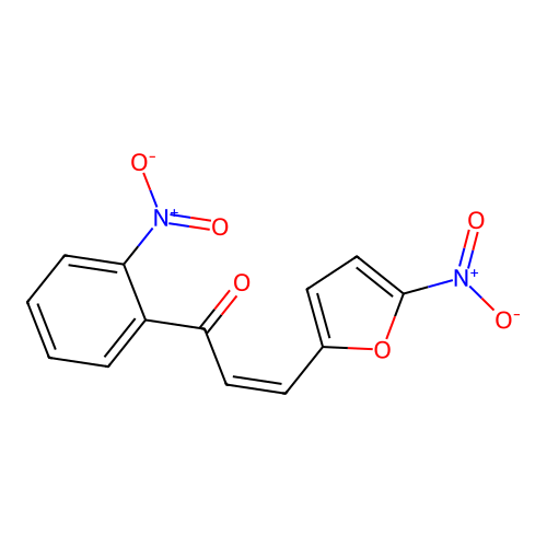 Acrylophenone, 3-(5-nitro-2-furyl)-2'-nitro- structure