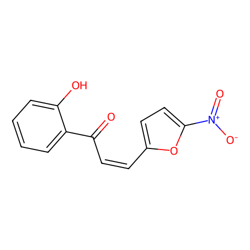 Acrylophenone, 2'-hydroxy-3-(5-nitro-2-furyl)- structure