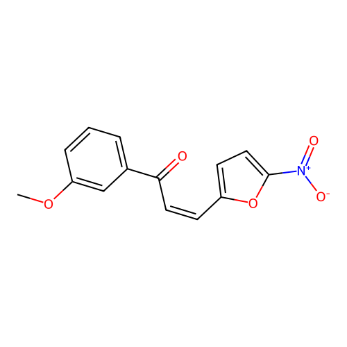 Acrylophenone, 3'-methoxy-3-(5-nitro-2-furyl)- structure