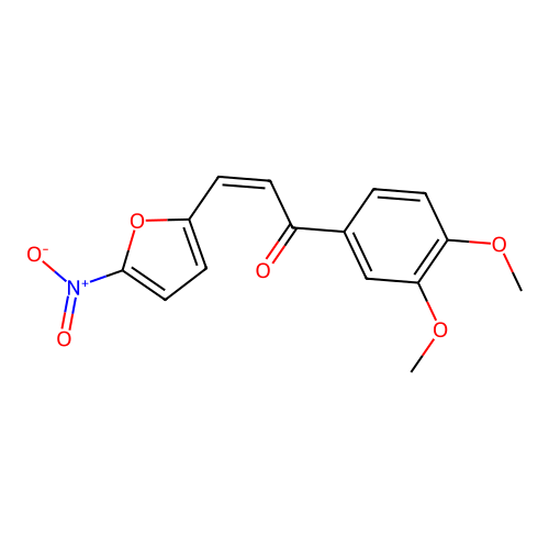 Acrylophenone, 3',4'-dimethoxy-3-(5-nitro-2-furyl)- structure