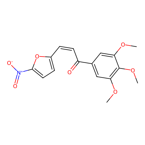 Acrylophenone, 3-(5-nitro-2-furyl)-3',4',5'-trimethoxy- structure