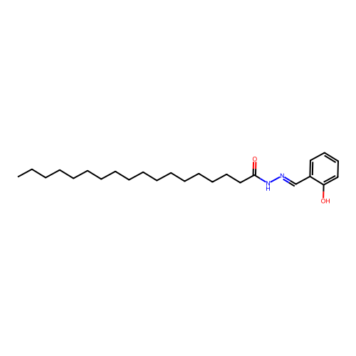 N-[(2-hydroxyphenyl)methylideneamino]octadecanamide structure