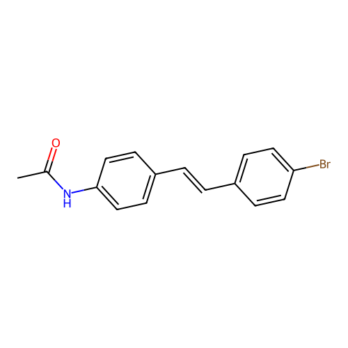 trans-4-Acetamido-4'-bromostilbene structure