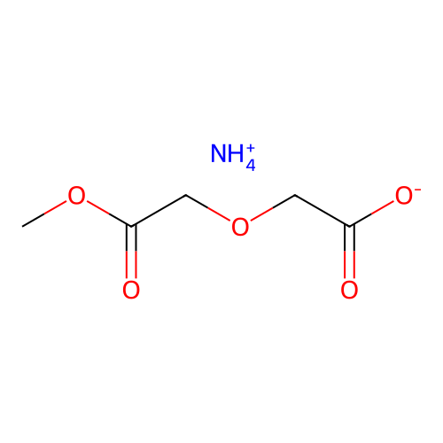 Acetic acid, 2-(carboxymethoxy)-, 1-methyl ester, ammonium salt (1:1) structure