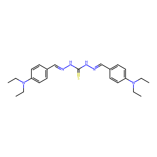 1,3-Bis[[4-(diethylamino)phenyl]methylideneamino]thiourea structure