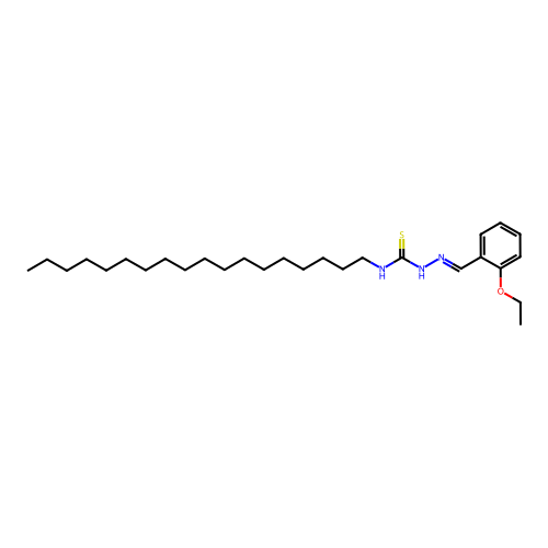 1-[(E)-(2-ethoxyphenyl)methylideneamino]-3-octadecylthiourea structure
