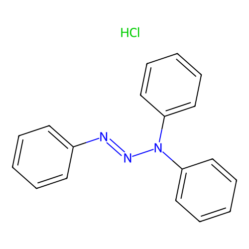 1-Triazene, 1,3,3-triphenyl-, monohydrochloride structure