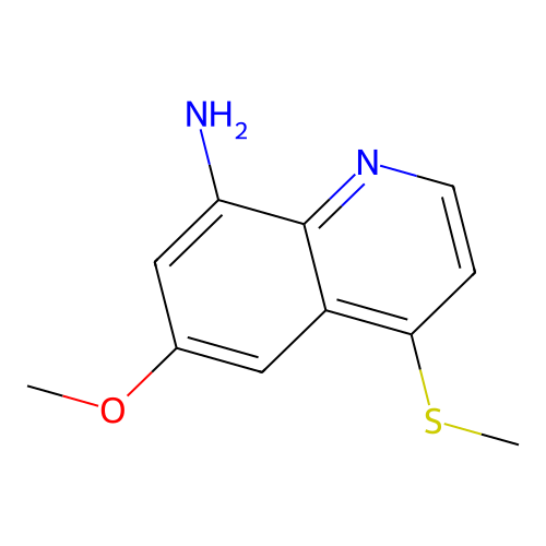 4-Methylthio-6-methoxy-8-aminoquinoline structure
