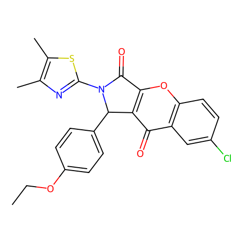 7-chloro-2-(4,5-dimethyl-1,3-thiazol-2-yl)-1-(4-ethoxyphenyl)-1,2-dihydrochromeno[2,3-c]pyrrole-3,9-dione structure