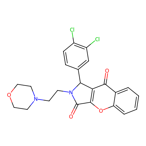 1-(3,4-dichlorophenyl)-2-[2-(morpholin-4-yl)ethyl]-1,2-dihydrochromeno[2,3-c]pyrrole-3,9-dione structure