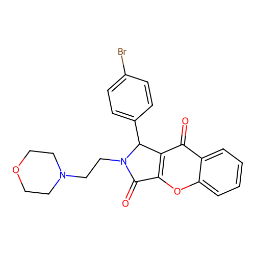 1-(4-bromophenyl)-2-[2-(morpholin-4-yl)ethyl]-1,2-dihydrochromeno[2,3-c]pyrrole-3,9-dione structure