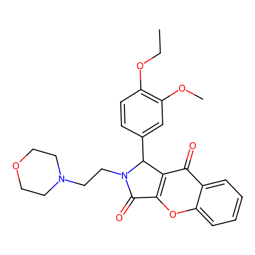 1-(4-ethoxy-3-methoxyphenyl)-2-(2-morpholin-4-ylethyl)-1H-chromeno[2,3-c]pyrrole-3,9-dione structure