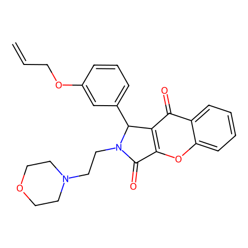 1-(3-(allyloxy)phenyl)-2-(2-morpholinoethyl)-1,2-dihydrochromeno[2,3-c]pyrrole-3,9-dione structure