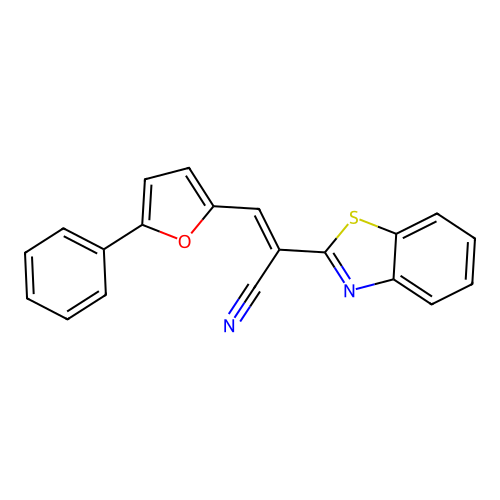 2-(1,3-Benzothiazol-2-yl)-3-(5-phenylfuran-2-yl)prop-2-enenitrile structure