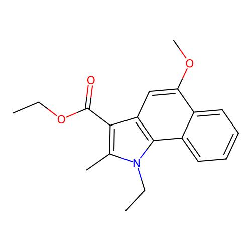 ethyl 1-ethyl-5-methoxy-2-methyl-1H-benzo[g]indole-3-carboxylate structure