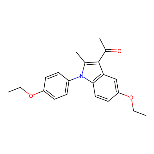 1-(5-ethoxy-1-(4-ethoxyphenyl)-2-methyl-1H-indol-3-yl)ethanone structure