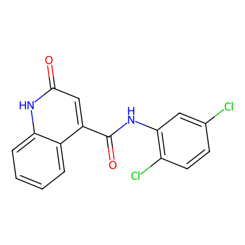 N-(2,5-dichlorophenyl)-2-oxo-1,2-dihydroquinoline-4-carboxamide structure