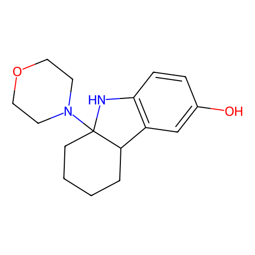 9a-(morpholin-4-yl)-2,3,4,4a,9,9a-hexahydro-1H-carbazol-6-ol structure