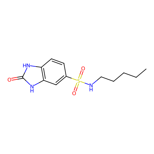 2-oxo-N-pentyl-1,3-dihydrobenzimidazole-5-sulfonamide structure
