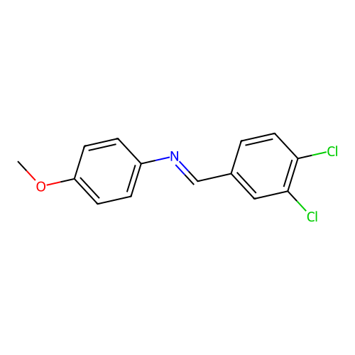 N-[(E)-(3,4-dichlorophenyl)methylidene]-4-methoxyaniline structure
