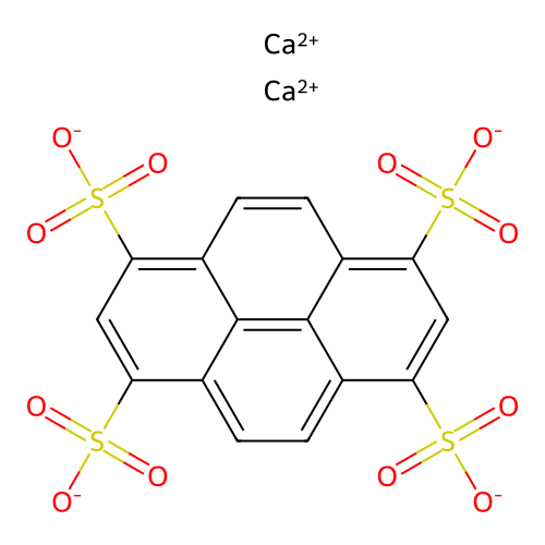 1,3,6,8-Pyrenetetrasulfonic acid, calcium salt (1:2) structure