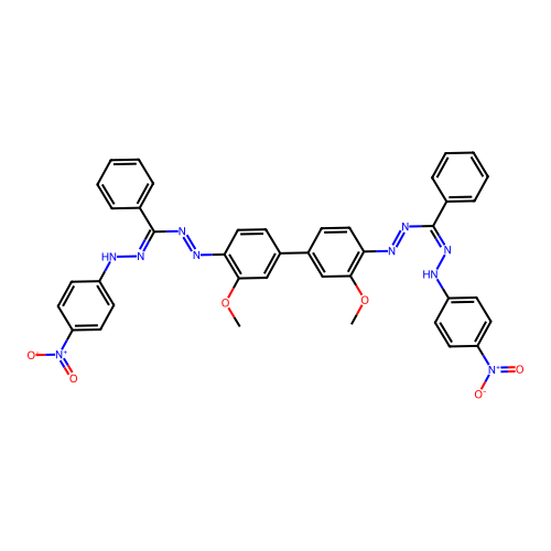 Nitro blue tetrazolium formazan structure