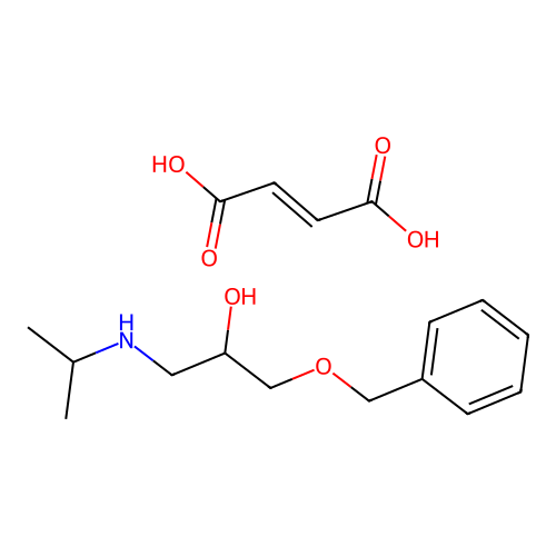2-Propanol, 1-benzyloxy-3-isopropylamino-, maleate structure
