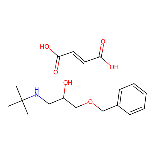 2-Propanol, 1-benzyloxy-3-(tert-butylamino)-, maleate structure