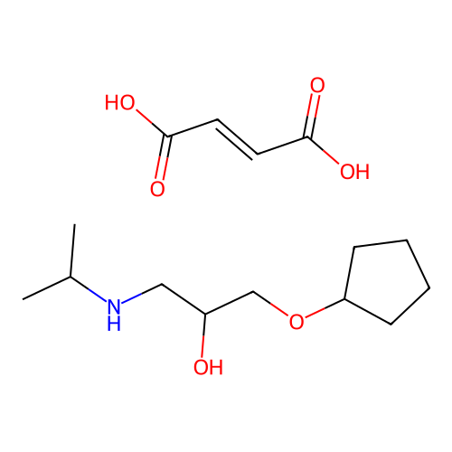 2-Propanol, 1-cyclopentyloxy-3-(isopropylamino)-, maleate structure