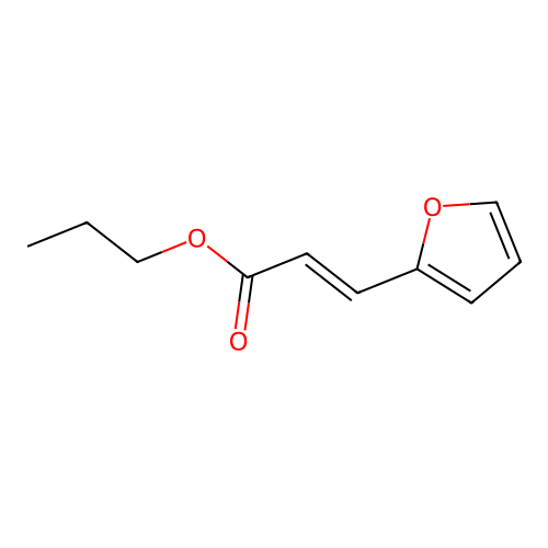 Propyl 2-furanacrylate structure