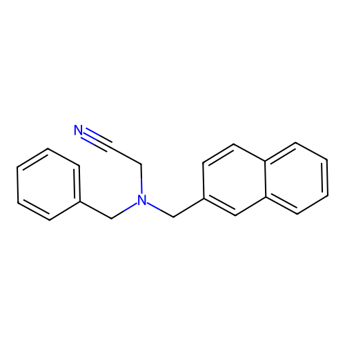 2-[Benzyl(naphthalen-2-ylmethyl)amino]acetonitrile structure