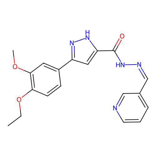 3-(4-ethoxy-3-methoxyphenyl)-N'-[(Z)-pyridin-3-ylmethylidene]-1H-pyrazole-5-carbohydrazide structure