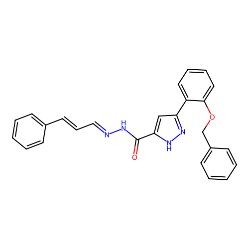 3-(2-(Benzyloxy)PH)-N'-(3-phenyl-2-propenylidene)-1H-pyrazole-5-carbohydrazide structure