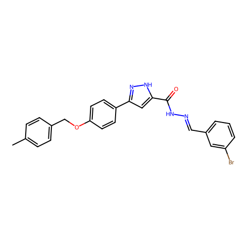 N'-(3-Bromobenzylidene)-3-(4-((4-ME-benzyl)oxy)PH)-1H-pyrazole-5-carbohydrazide structure