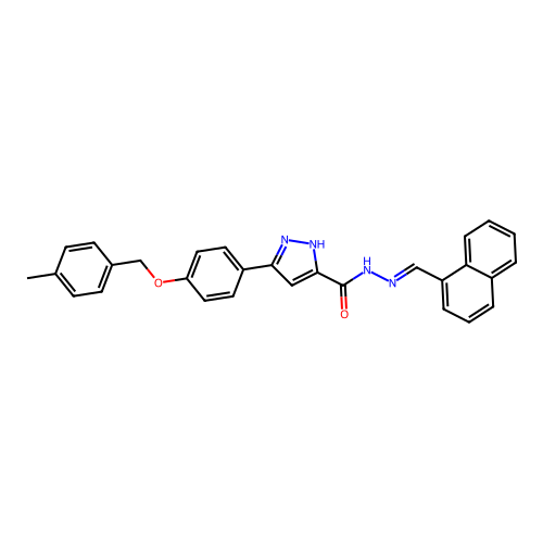 3-(4-((4-ME-Benzyl)oxy)PH)-N'-(1-naphthylmethylene)-1H-pyrazole-5-carbohydrazide structure