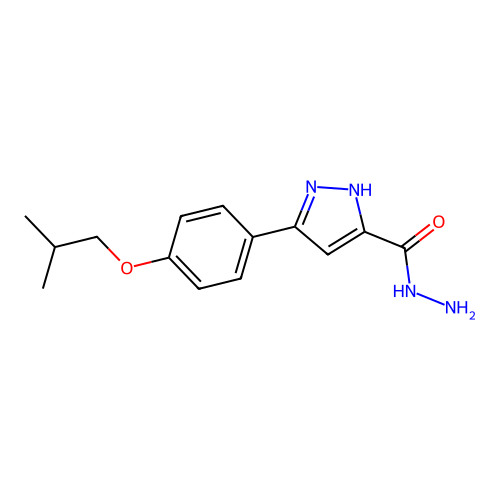 5-(4-Isobutoxy-phenyl)-2H-pyrazole-3-carboxylic acid hydrazide structure
