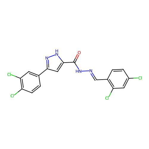 C17H10Cl4N4O structure