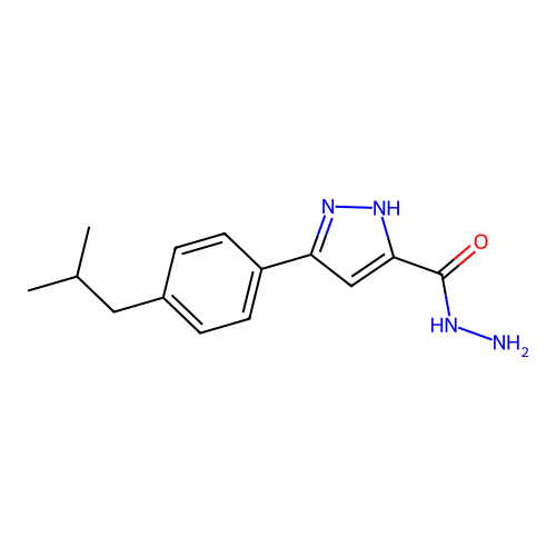 3-(4-异丁基苯基)-1H-吡唑-5-甲酰肼 structure