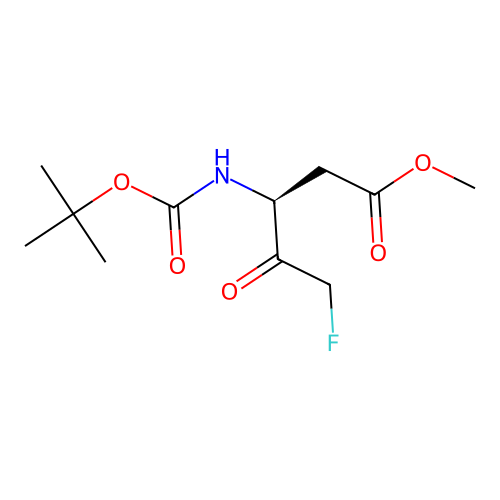 Methyl (3S)-3-(((1,1-dimethylethoxy)carbonyl)amino)-5-fluoro-4-oxopentanoate structure