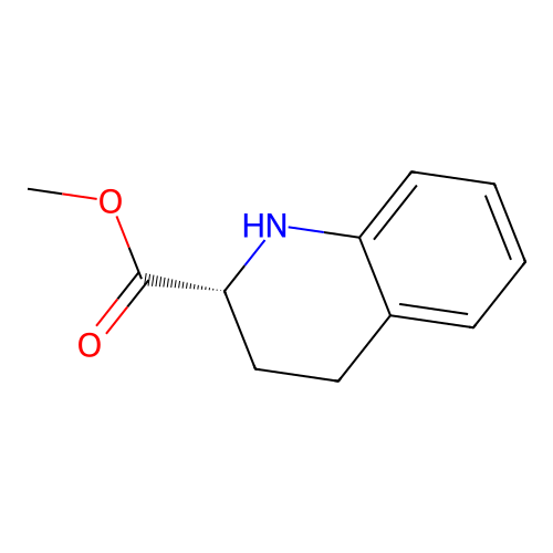 Methyl (2R)-1,2,3,4-tetrahydro-2-quinolinecarboxylate structure