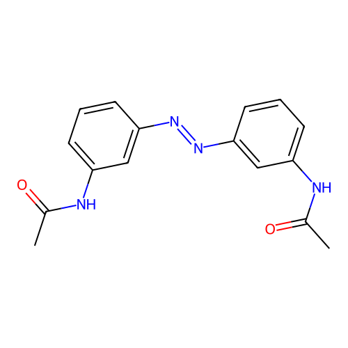 N-[3-[(3-acetamidophenyl)diazenyl]phenyl]acetamide structure