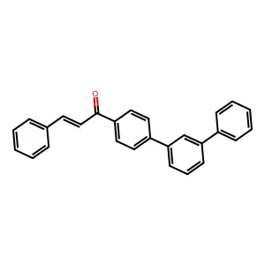 3-Phenyl-1-[4-(3-phenylphenyl)phenyl]prop-2-en-1-one structure