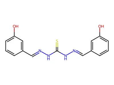 1,3-Bis[(3-hydroxyphenyl)methylideneamino]thiourea structure