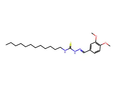 1-[(3,4-Dimethoxyphenyl)methylideneamino]-3-dodecylthiourea structure