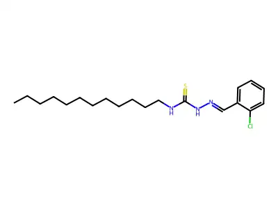 1-[(2-chlorophenyl)methylideneamino]-3-dodecylthiourea structure